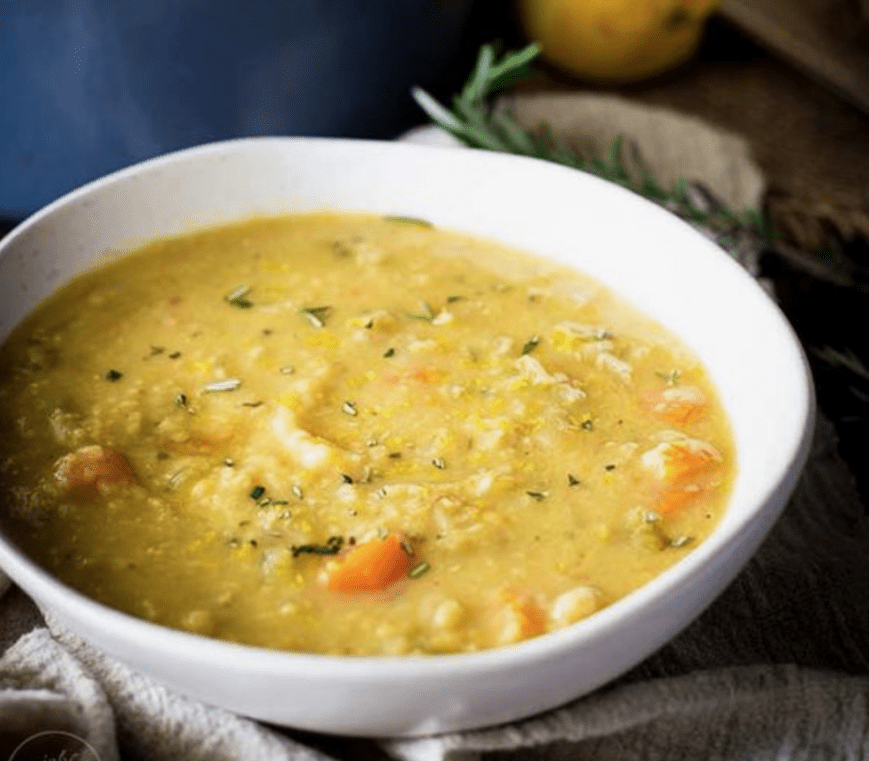 BROCCOLI "CHEDDAR" LENTIL SOUP