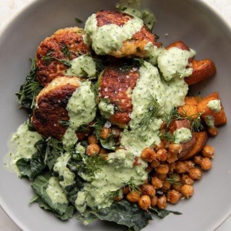 Smashed Meatball Goddess Bowl