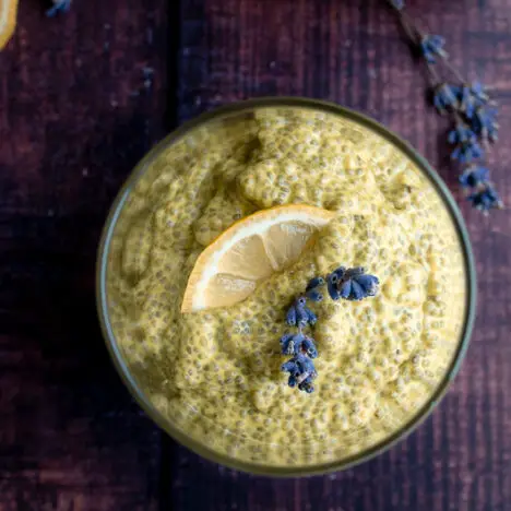 Chia Seed Pudding: Lavender Lemon Curd