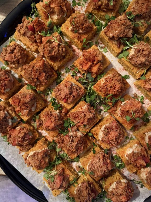 Gluten-free chicken appetizers for catered events by Busy Bee Organics NJ