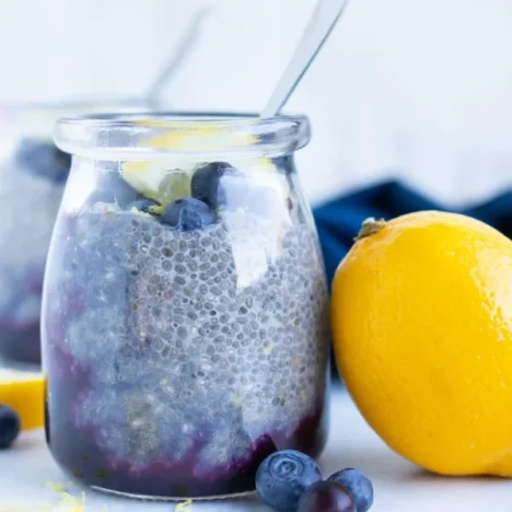 Chia Seed Pudding: Blueberry Lemon Lavender