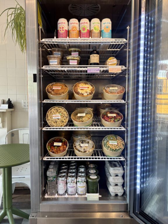 Grab and go gluten-free items at Busy Bee Organics Jersey City Heights cafe