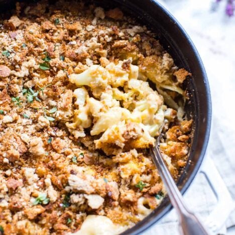 Roasted Cauliflower Truffle Mac & Cheese