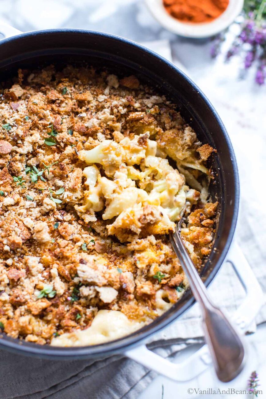 Roasted Cauliflower Truffle Mac & Cheese