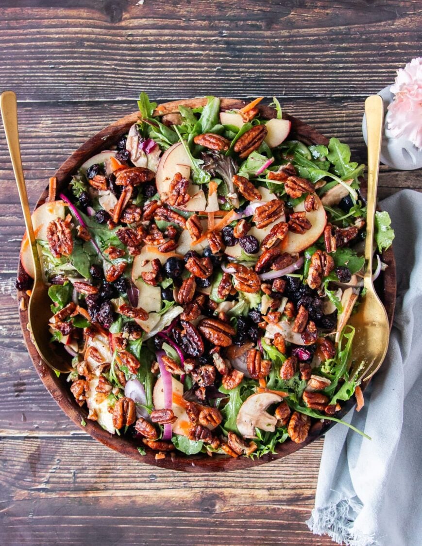 Autumn Apple Crunch Salad with Maple Apple Cider Vinaigrette